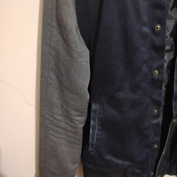 ZARA Men's Denim Couture  Jacket with Leather Sleeves Size XL - Picture 3 of 12